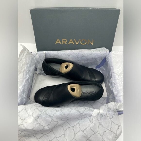 Aravon, Ladies Provence Asym Slip-On Shoes - Black. Size: 8.5 (US). NIB - Picture 14 of 16